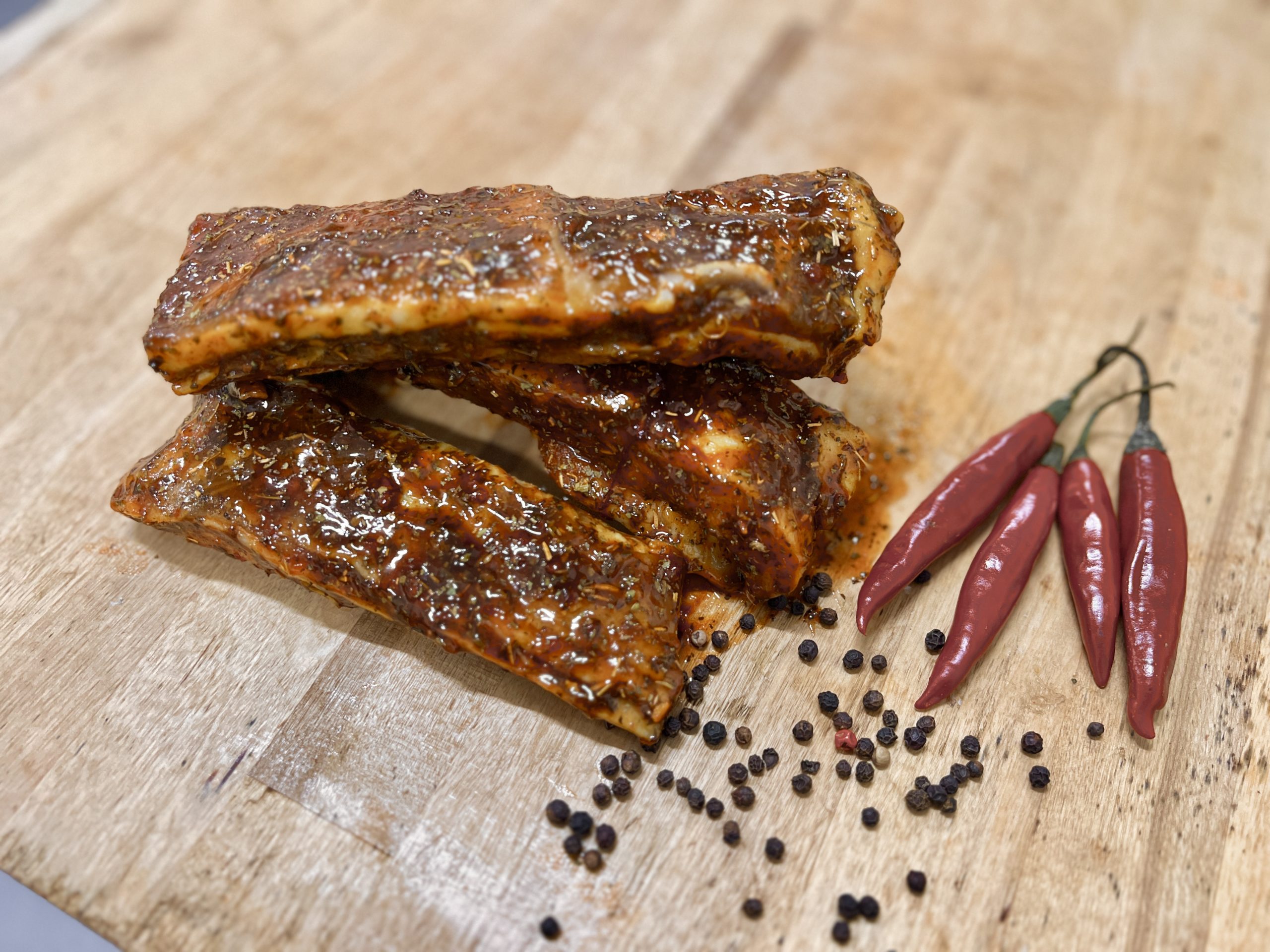 Lamb Ribs with Honey, Mint and Rosemary